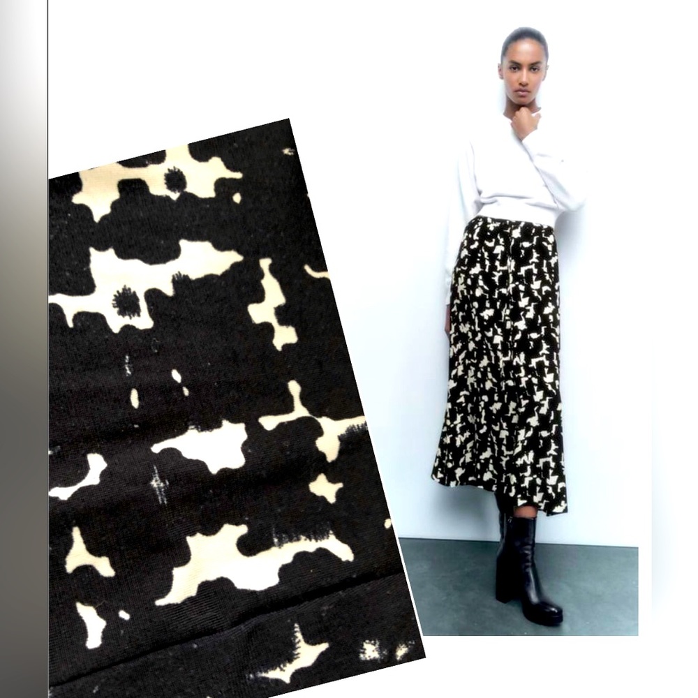 Jones New York Skirt Size L🌟Classic workwear Midi Black White